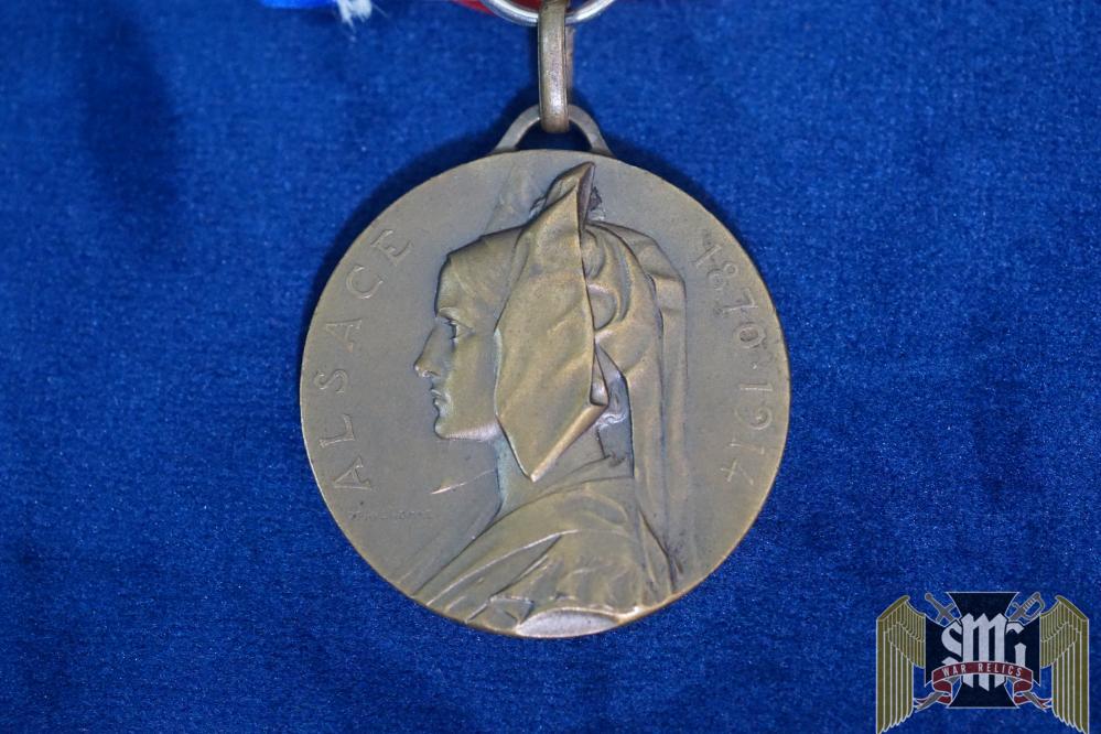 French WW1 Alsace Bronze Medal Commemoration of Liberation of Alsace 1870-1914