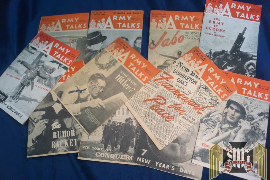 Army Talks Magazine Lot of 11 --Roger Aubry estate