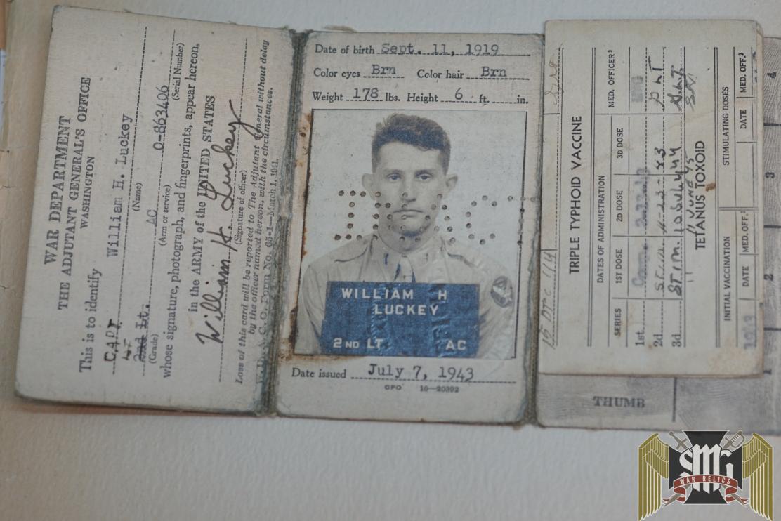 WW2 File for Photo Recon trained William H. Luckey