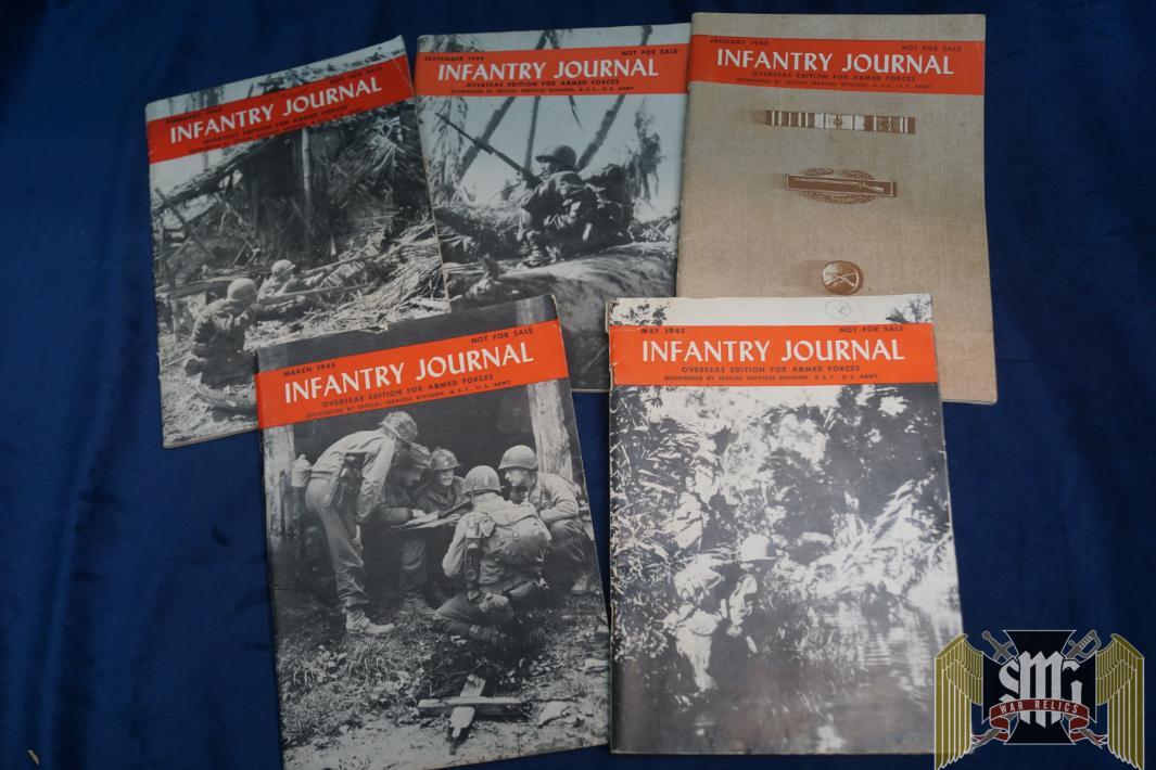 Infantry Journal Magazine 5 pc lot -Roger Aubry Estate