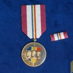 Romanian 30th Anniversary armed forces medal and ribbon bar