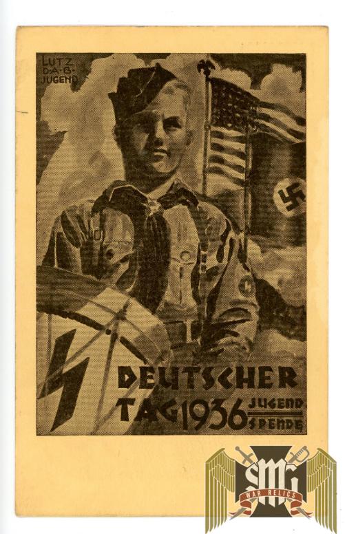 Hitler Youth Postcard From The U.S. Bund American Nazis