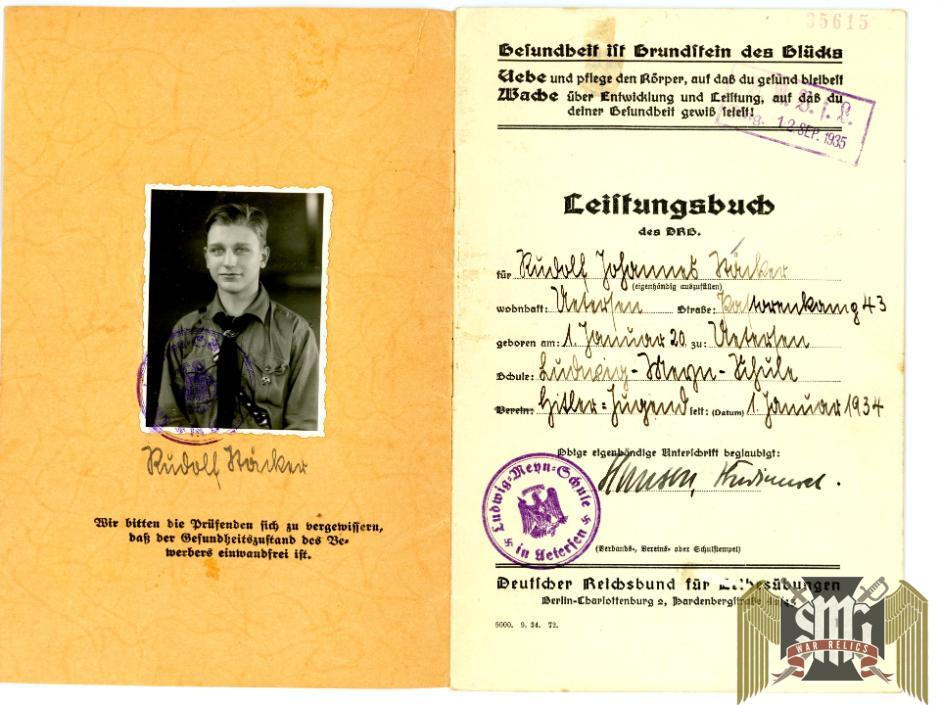 Hitler Youth RJA sports performance book