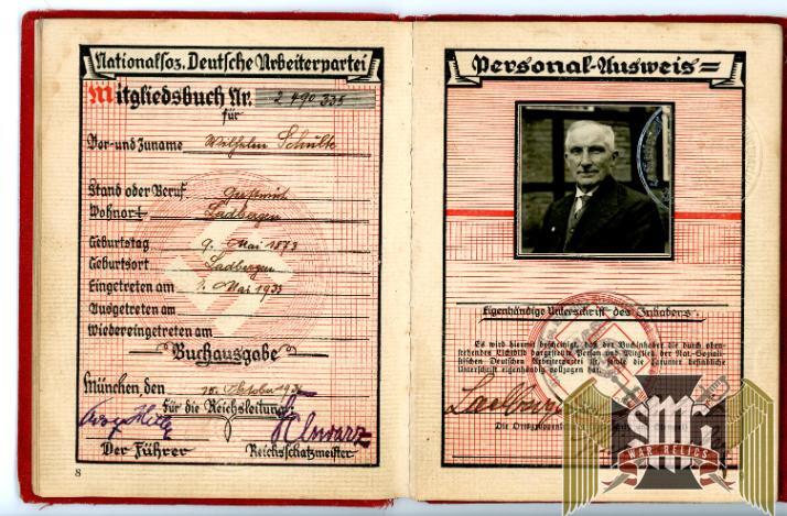 NSDAP Member book