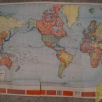 Geographia Map Co The Premier Map Of the World WW2 era- Roger Aubry Estate