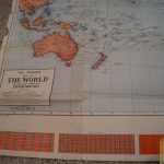 Geographia Map Co The Premier Map Of the World WW2 era- Roger Aubry Estate