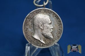 GERMANY WILHELM II SILVER MILITARY AWARD 1891-1918 COURAGEOUS FAITHFUL SERVICE