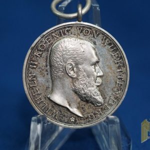 GERMANY WILHELM II SILVER MILITARY AWARD 1891-1918 COURAGEOUS FAITHFUL SERVICE