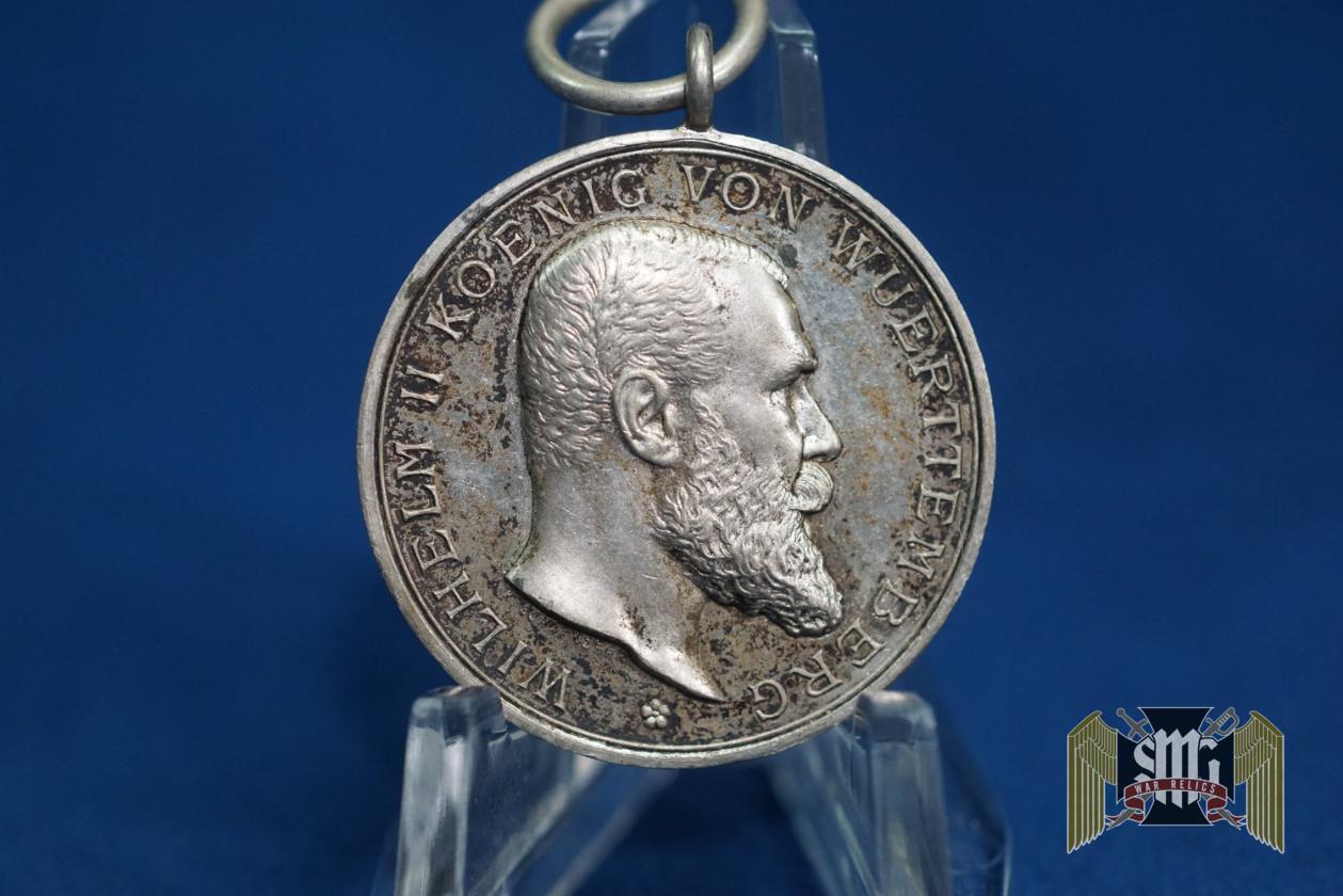 GERMANY WILHELM II SILVER MILITARY AWARD 1891-1918 COURAGEOUS FAITHFUL SERVICE