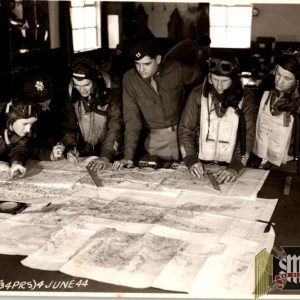 SMGP-2660 Photo of Photo Recon Pilots Planning mission -- Roger Aubry Estate