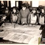 Photo of Photo Recon Pilots Planning mission Roger Aubry Estate