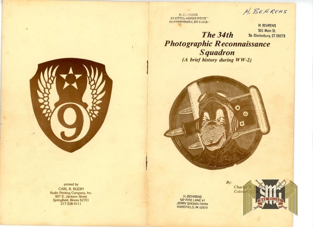 34th Photo Recon Squadron A brief History