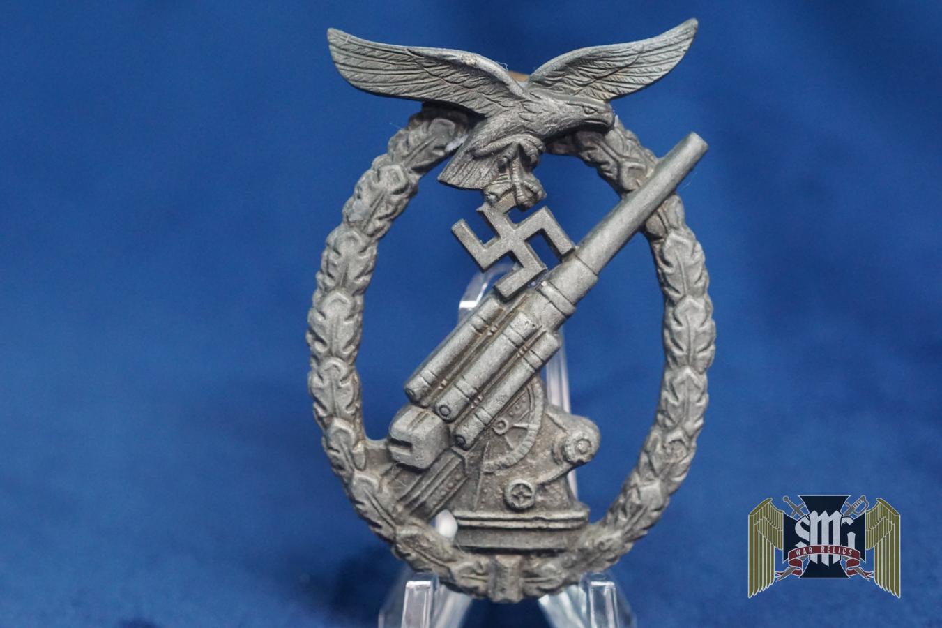 Luftwaffe Flak Badge by E.F. Wiedmann Missing pin