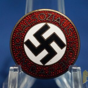 NSDAP Party Badge by M1/34 Karl Wurster Buttonhole attachment