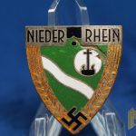 German RAD Niederrhein Traditions Cap Badge