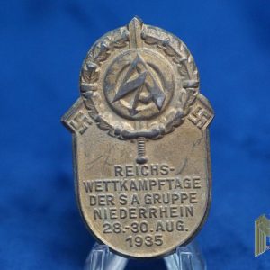 Reichswettkampftage der SA Gruppe Niederrhein Tinnie. Missing pin