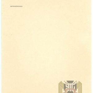 SMGP-2856 Adolf Hitler Berlin Chancellery Stationary Full Sheet